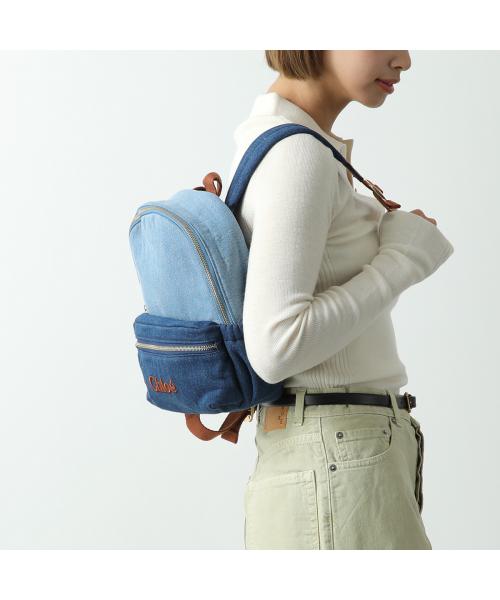 セール】Chloe KIDS バックパック C20280 ロゴ刺繍 デニム セール】Chloe KIDS バックパック C20280 ロゴ刺繍 デニム
