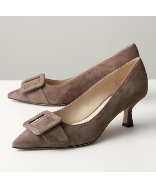 FABIO RUSCONI フロントバックルスウェードパンプス新品