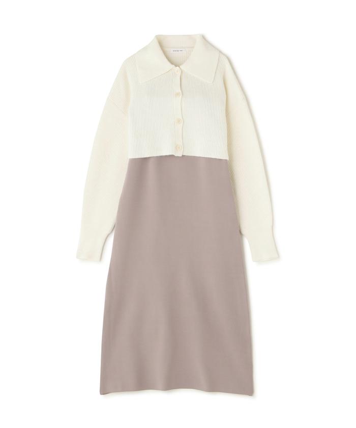セール 50%OFF】襟付カーデ＆ニットキャミワンピース(506846845