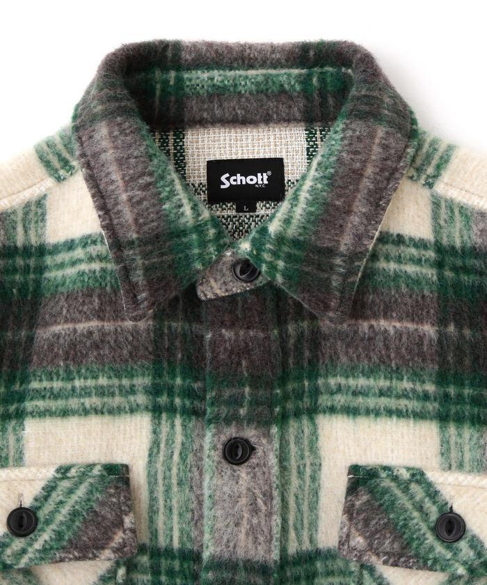 SchottショットSHAGGY PLAID SHIRTシャギーチェックシャツ SHAGGY PLAID SHIRT/シャギー チェックシャツ(506854397