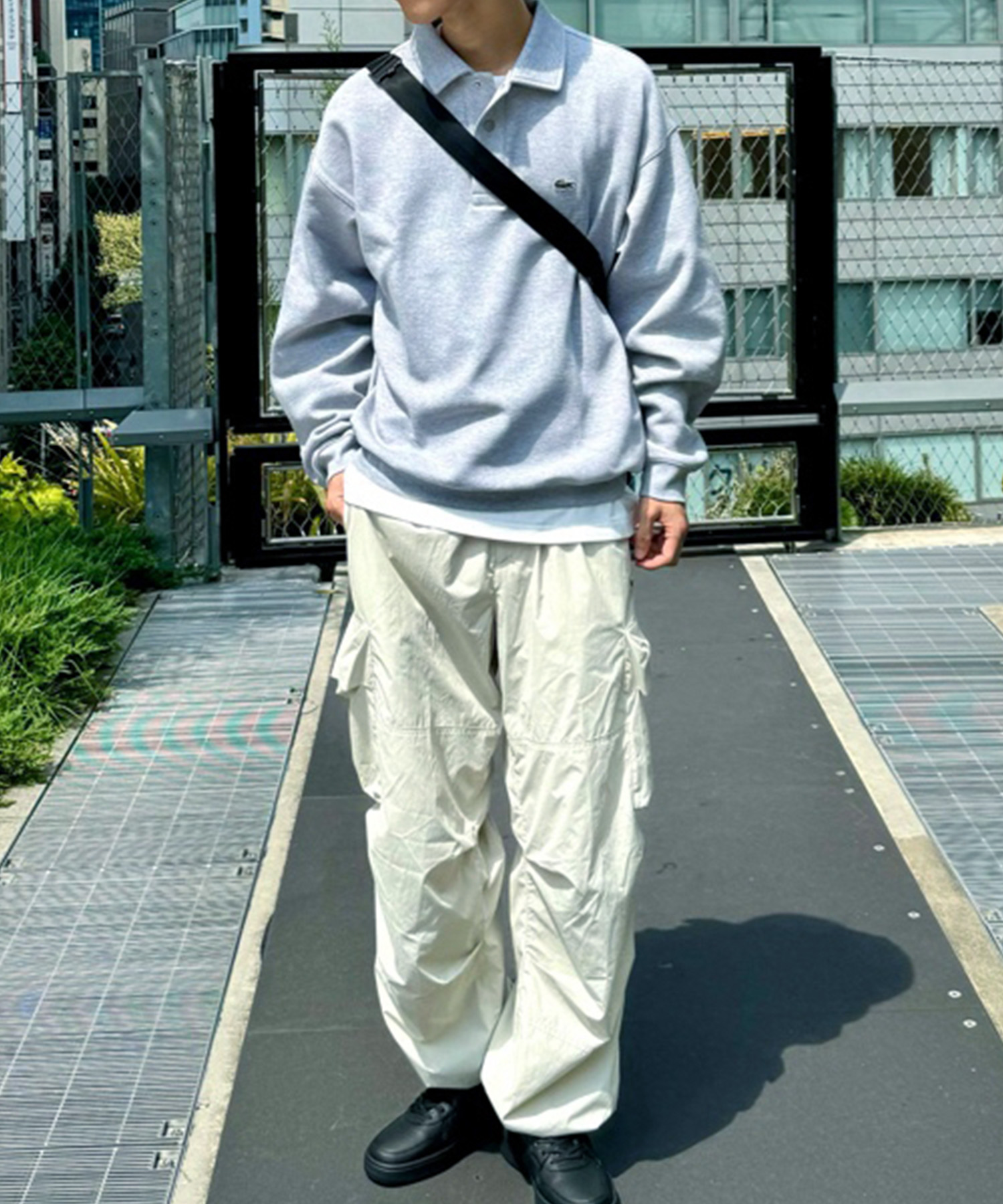 セール】ラコステ LACOSTE ダブルフェイスロングスリーブポロ