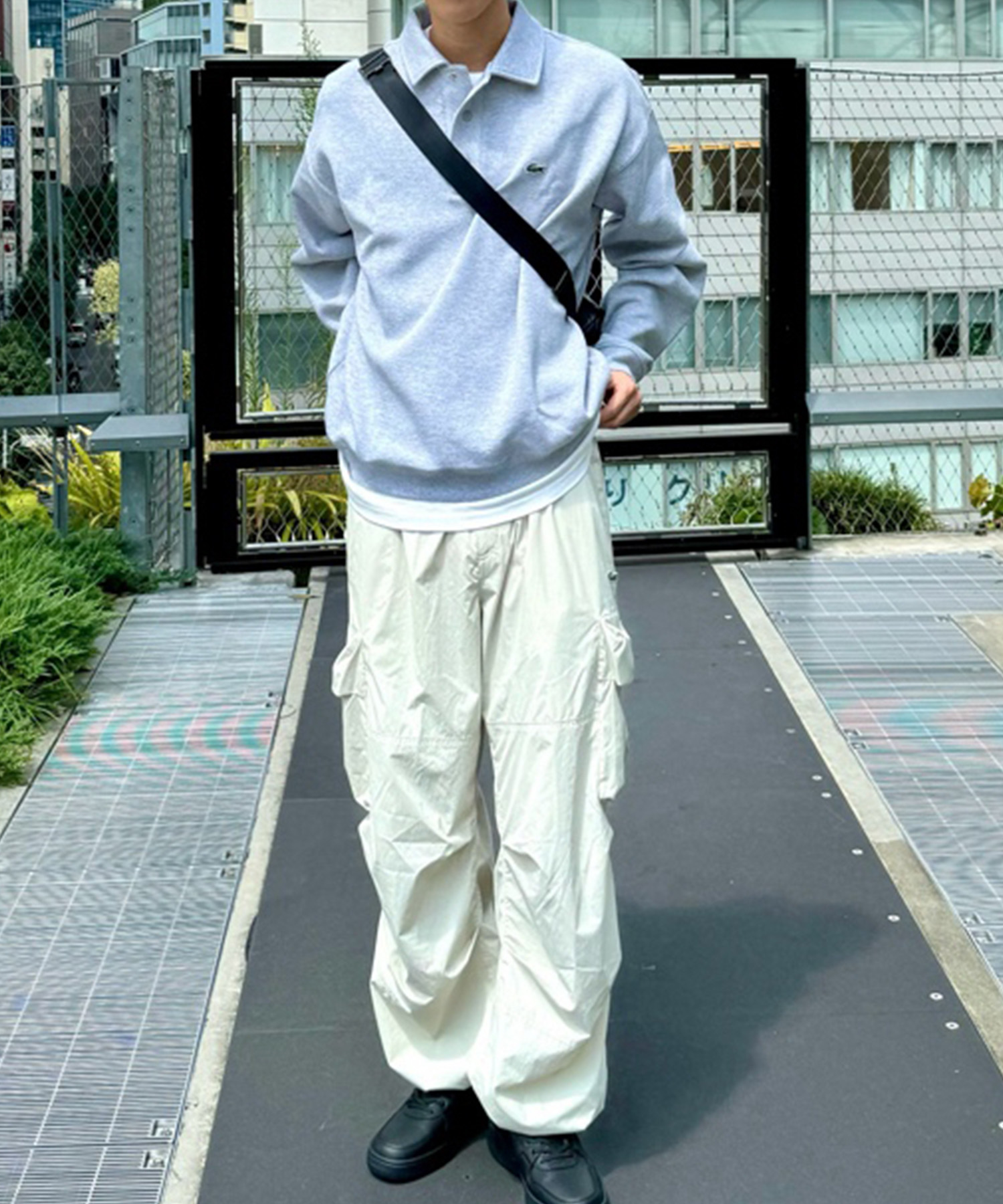 【ラコステ　メンズ】ラコステ LACOSTE ダブルフェイスロングスリーブポロスウェット ラコステ LACOSTE ダブルフェイスロングスリーブポロスウェット