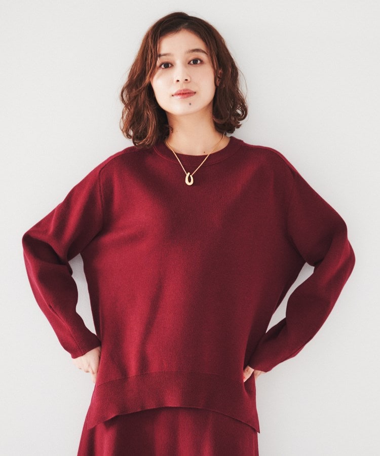 【セットアップ可能スウェットライク】バラクラバ付き ニットプルオーバー セール52%OFF】【セットアップ可能/スウェットライク