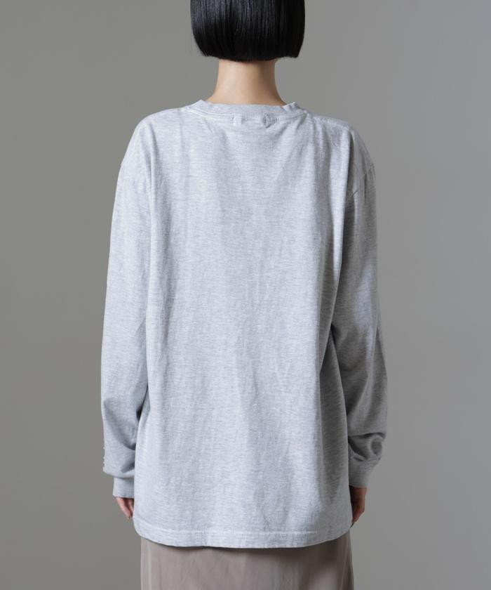 GOOD ROCK SPEED/NYC プリント ロングスリーブTシャツ アッシュ
