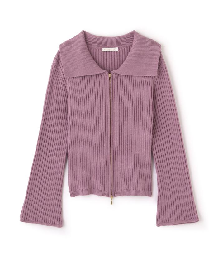 セール 30%OFF】襟付きダブルジップニット 24AW(506770436