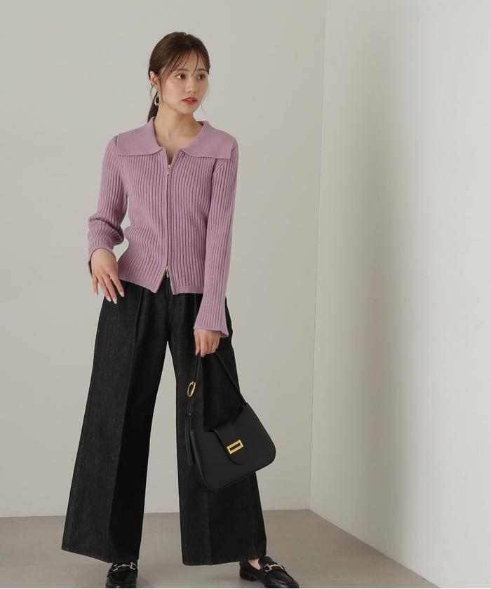 旬顔エレガンス【FOLD】品格 ラモント スカルプト ニットドレス フェザーショルダーオープンニットトップス[tt012] | レディース