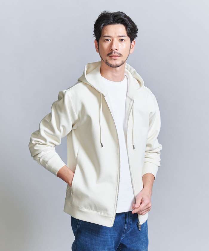 WEB限定 WARDROBE SMART】ダブルニット ジップパーカー