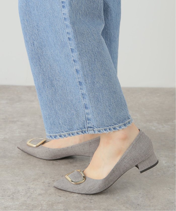 LETALON バックル付き グレー パンプス23.5