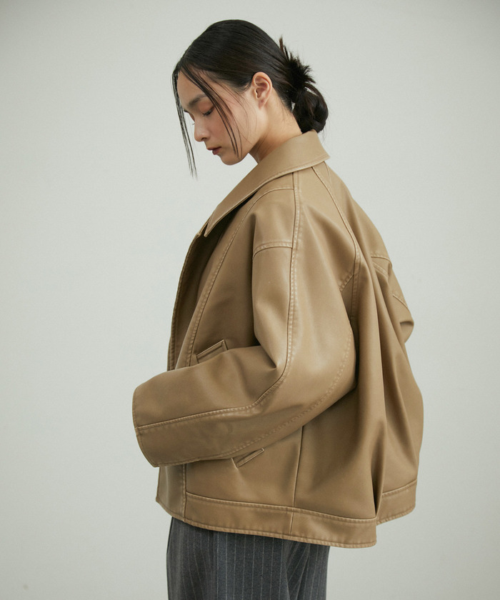新品同様 セール】シンセティックレザージャケット(506862571) | アダム ジャケット・アウター
