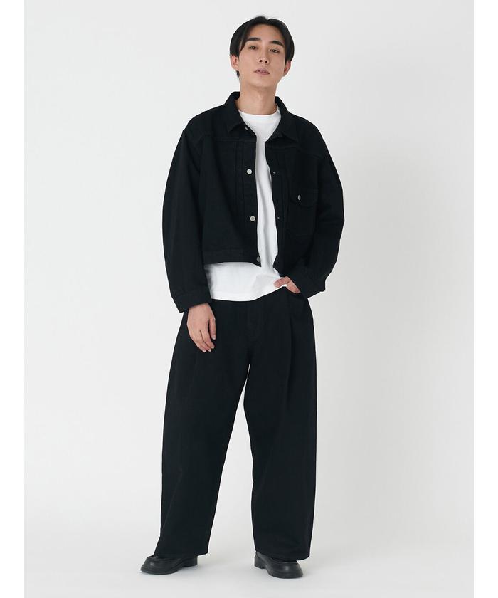 セール 30%OFF】ワイドプリーツ CROP ブラック GRANITE MADE OF