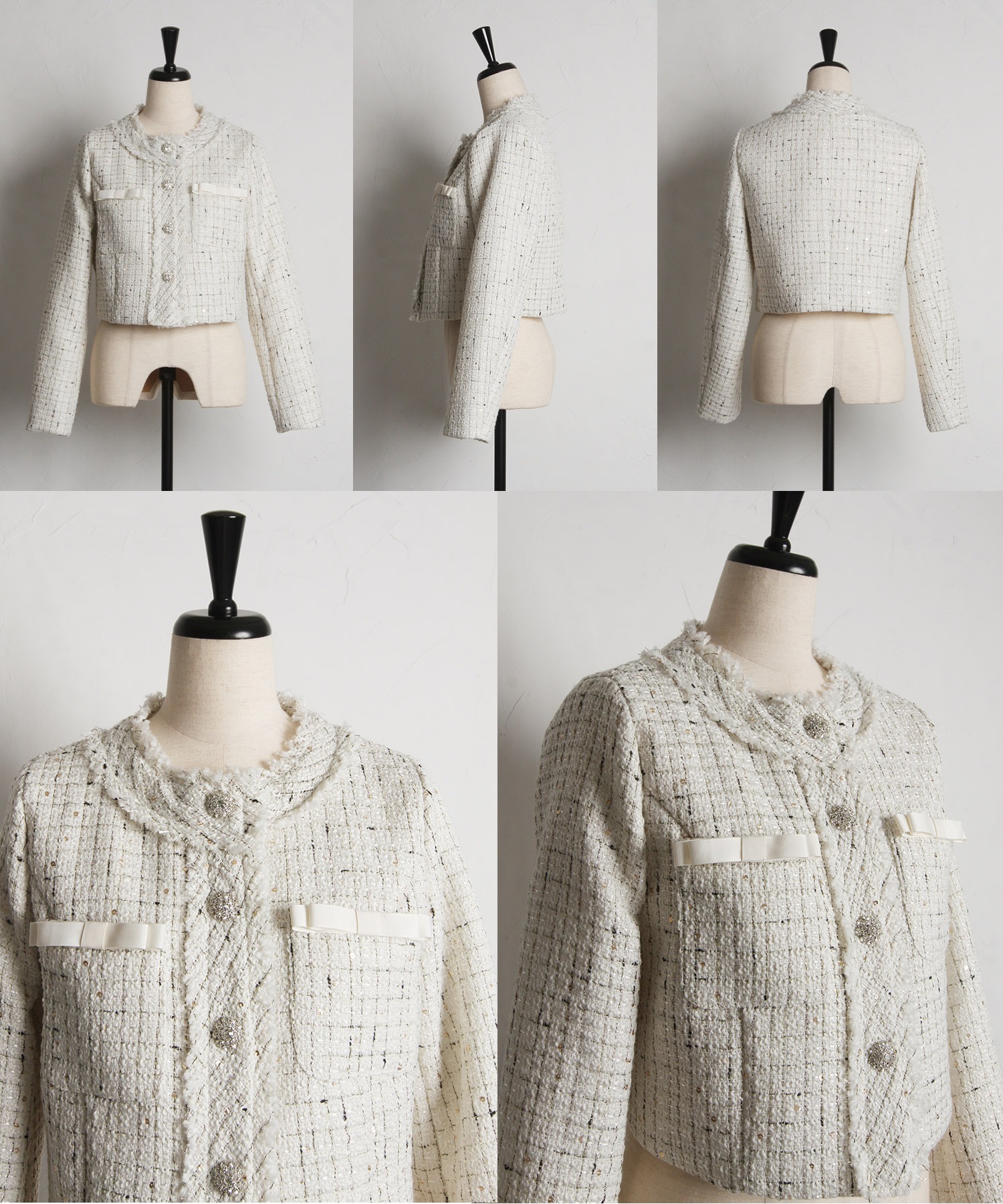 トッコクローゼット tocco closet ポケットリボン付きビジュー