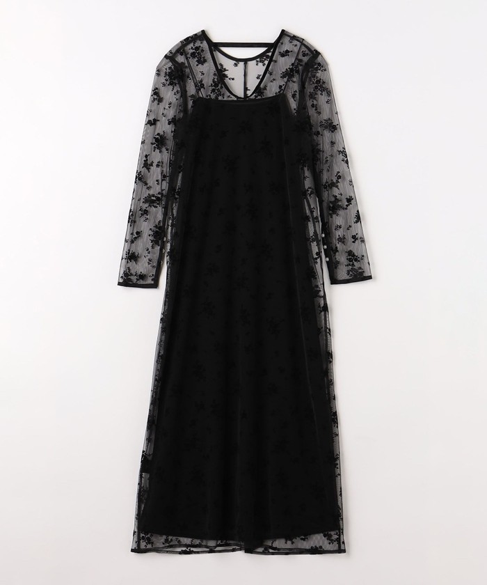 kaene＞フロッキーチュール ベロア ワンピース＜ Select by