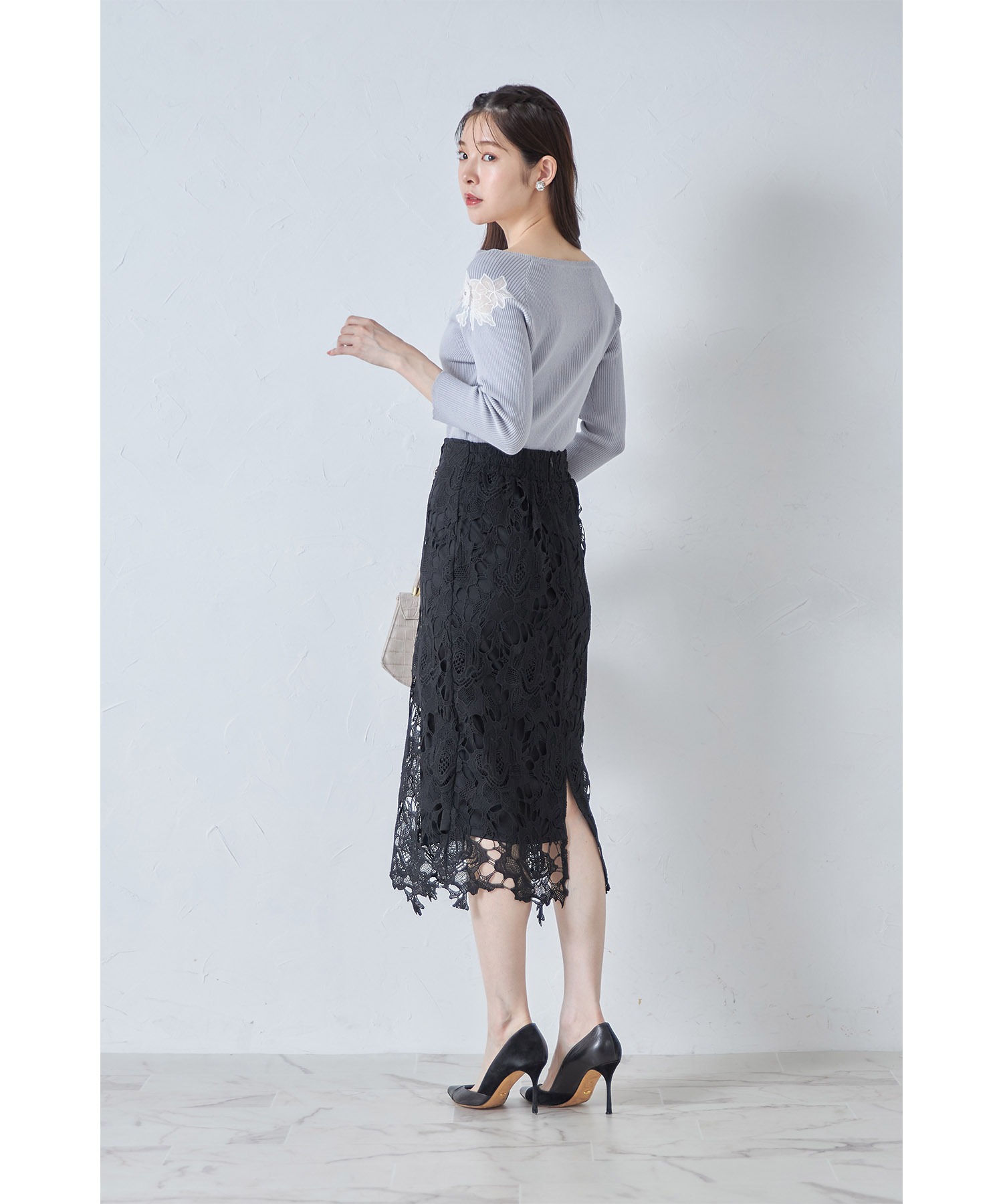 Dolce&Gabbanaレーススカートダークグリーン Dolce&Gabbanaレーススカートダークグリーン スカート