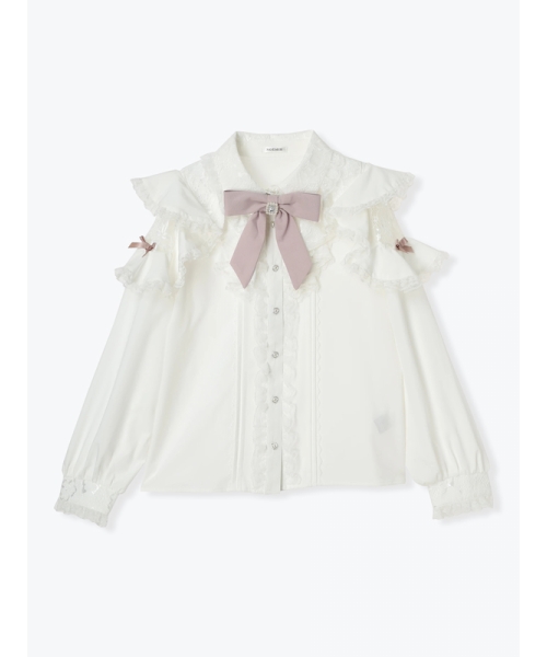 クーポン】【セール 27%OFF】ノエミー NOEMIE レースラッフル