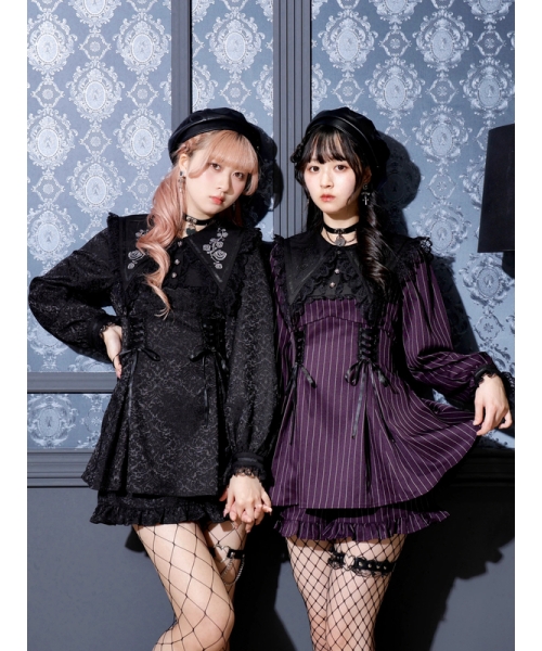 ノエミー NOEMIE ローズ刺繍レースアップセットアップ(506865008