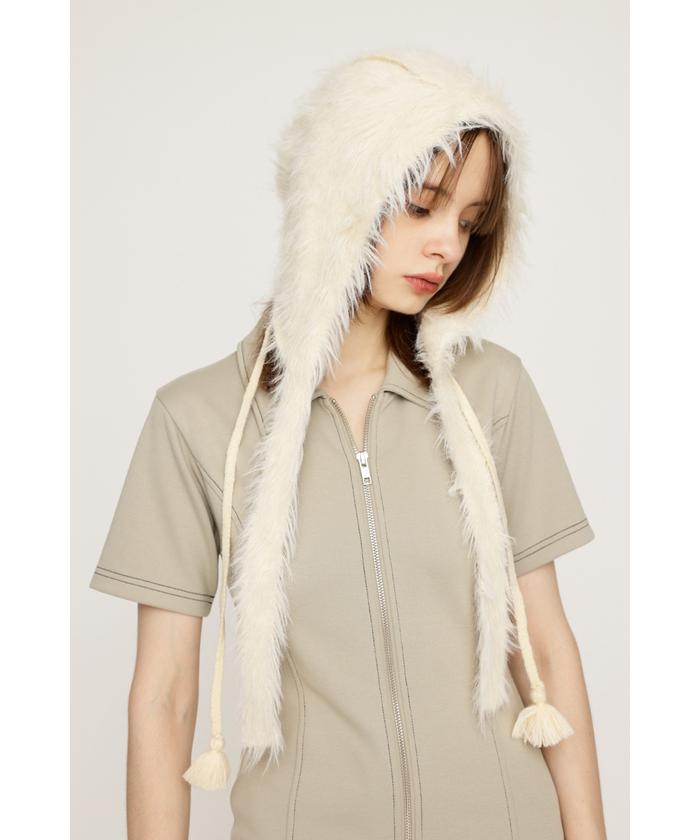 SHAGGY RIBBON BEANIE シャギー リボン ビーニー SHAGGY RIBBON BEANIE(506866113) | スライ(SLY) - d fashion