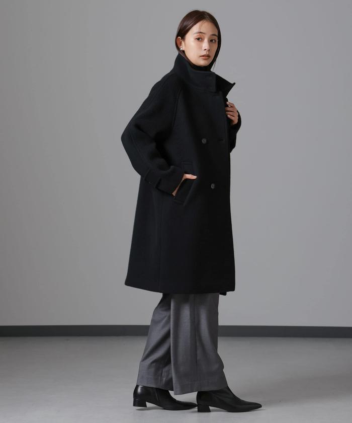 PECOLAMBウールカシミヤスタンドカラーコート セール 30%OFF】PECOLAMBウールカシミヤスタンドカラーコート