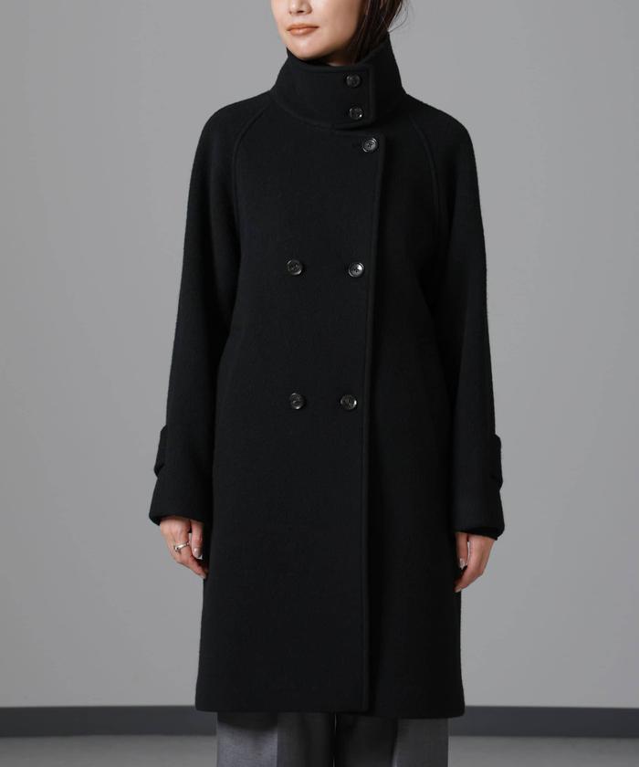 PECOLAMBウールカシミヤスタンドカラーコート セール 30%OFF】PECOLAMBウールカシミヤスタンドカラーコート