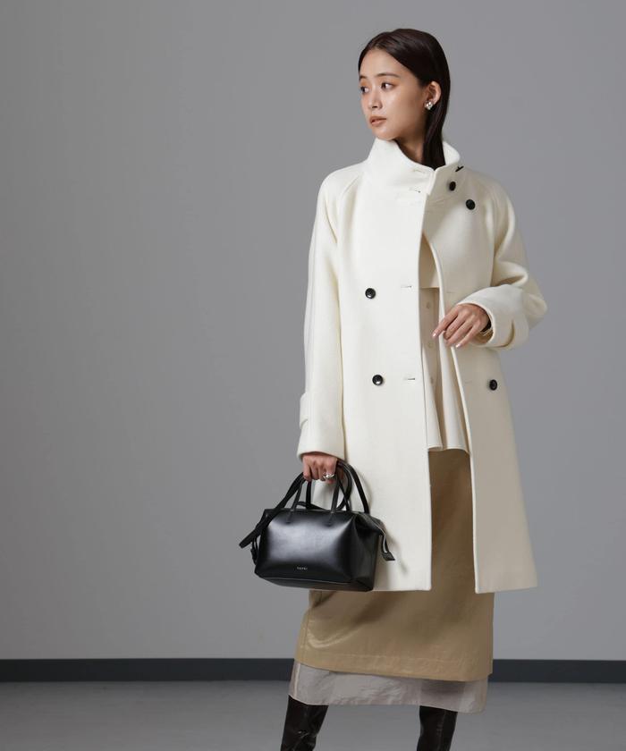 セール40%OFF】PECOLAMBウールカシミヤスタンドカラーコート