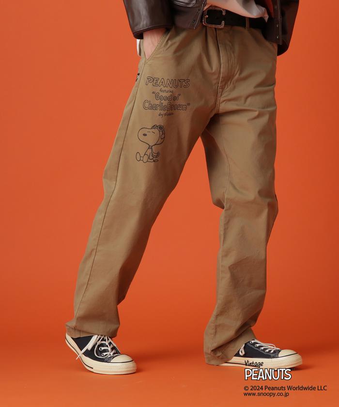 AVIREX×PEANUTS CHINO（チノ）　FLYING ACE 新品 AVIREX x PEANUTS アビレックス ピーナッツ チノパンツ FLYING