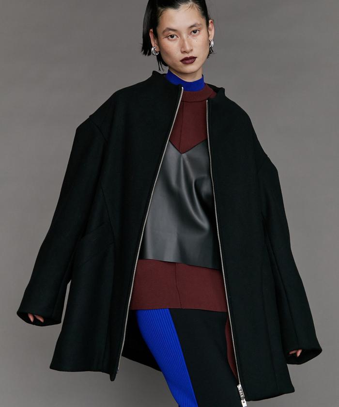 【美品】UN3D. TUCK SHOULDER MIDDLE COAT 36 美品】UN3D. TUCK SHOULDER MIDDLE COAT 36
