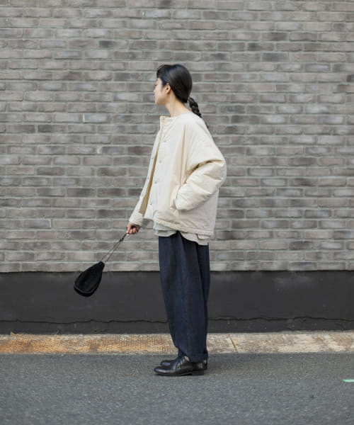 中綿ノーカラージャケット(506853896) | かぐれ(KAGURE) - d fashion 中綿ノーカラージャケット(506853896) | かぐれ(KAGURE) - d fashion