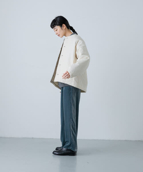中綿ノーカラージャケット(506853896) | かぐれ(KAGURE) - d fashion