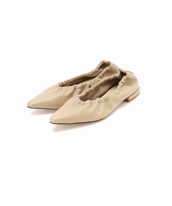 セール 30%OFF】フレンチギャザーフラット(506871338) | ル