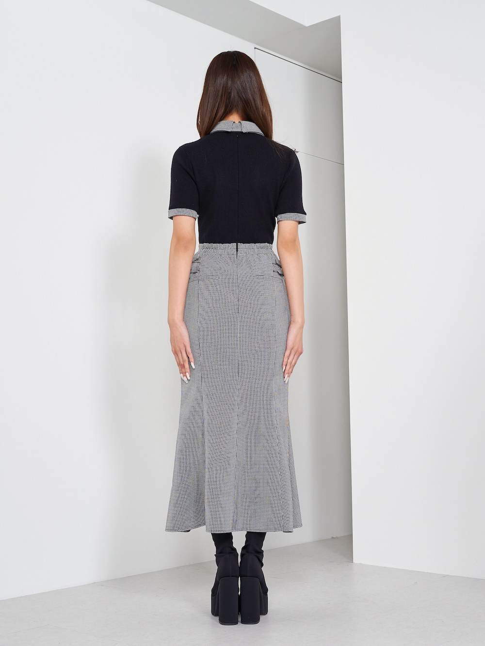 チェックドッキングマーメイドワンピース(505923103) | Darich