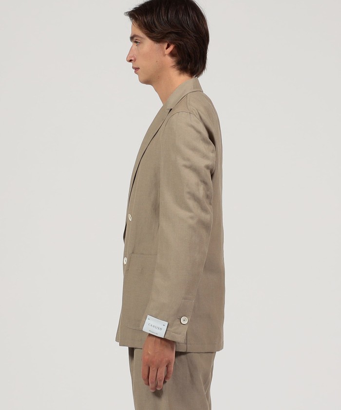 セール 50%OFF】CARUSO ELBA リネンウール ダブルブレステッド4B