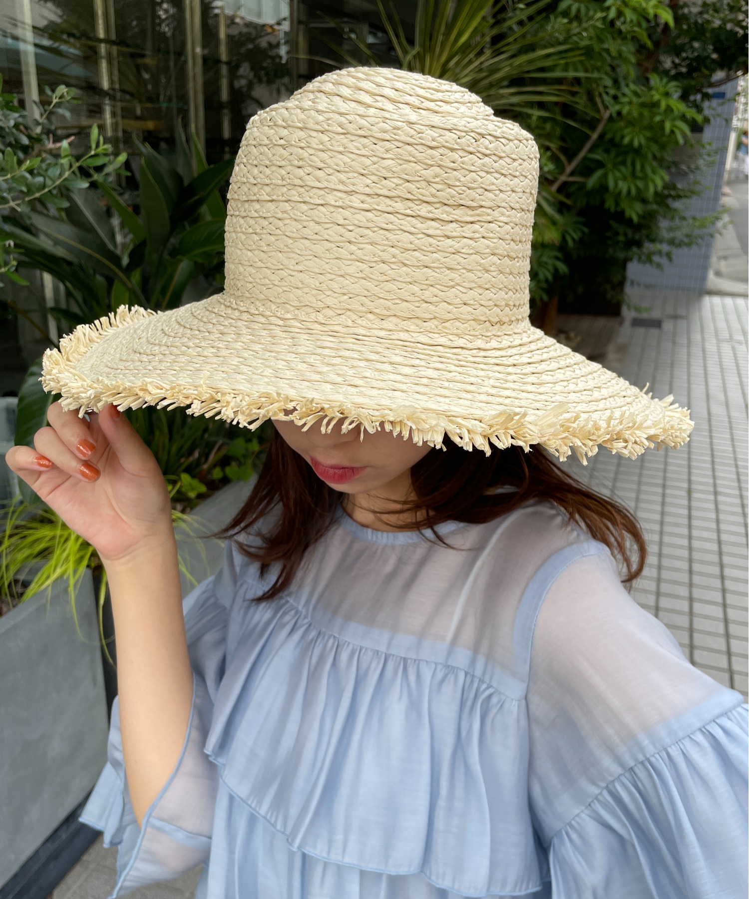 送料込　オリエントミリナリー　フリンジカノチェハット　ミクサ　麦わら帽子 RYE【ﾗｲ】麦わらキャノチェハット（ハット）｜ORIENT