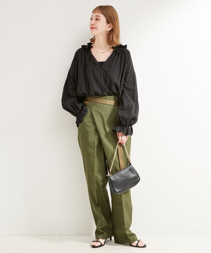 B.CSTOCK  フリルブラウス B.C STOCK｜【WEB限定】手洗い可 / フリルピンタックブラウス
