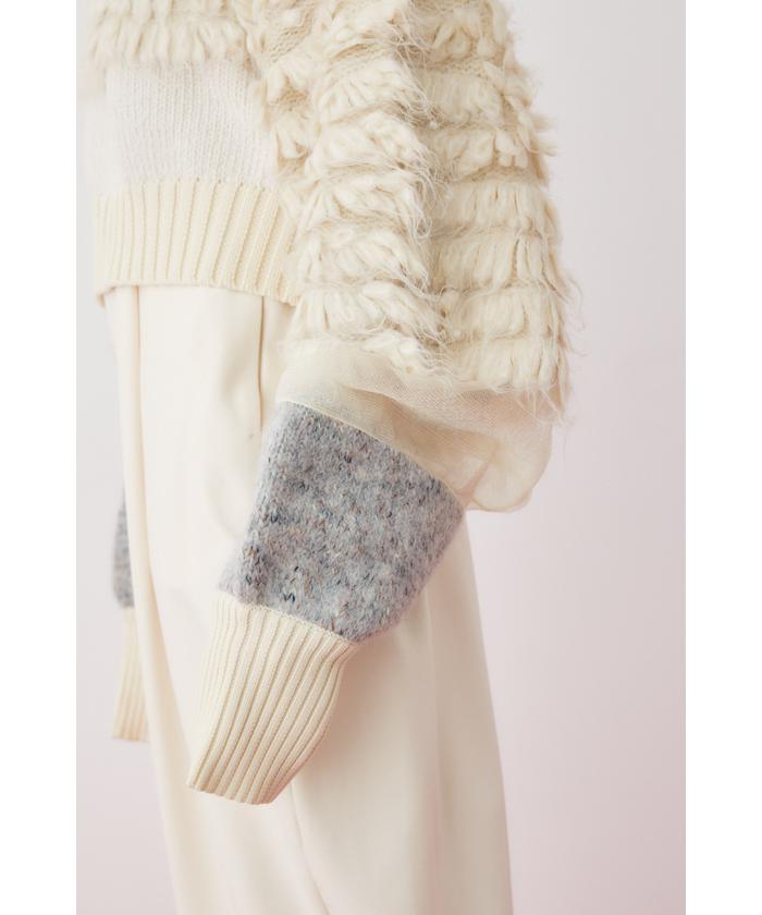 Mix knit short tops(506875332) | ヘリンドットサイ(HeRIN.CYE