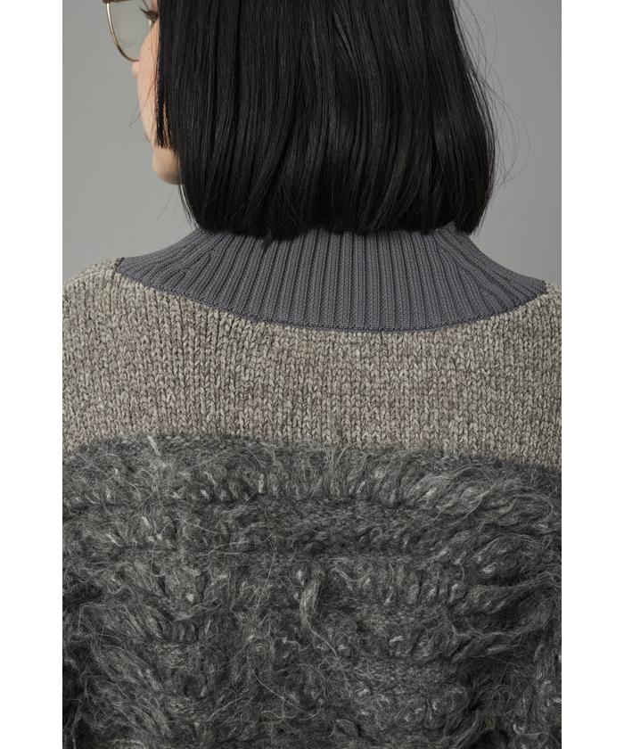 HeRIN.CYE ヘリンドットサイ ミックスニットショートトップス Mix knit short tops(506875332) | ヘリンドットサイ(HeRIN.CYE