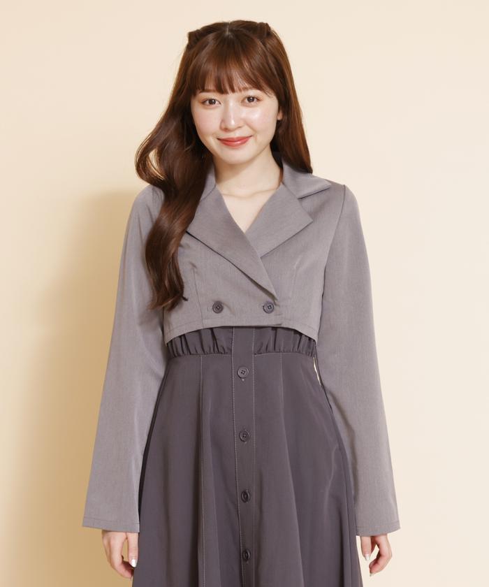初売り 福袋 セール 50%OFF】ショートジャケット＆キャミワンピセット ワンピース
