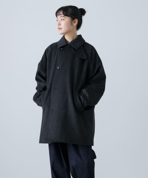 ウールシングルPコート(506876130) | かぐれ(KAGURE) - d fashion