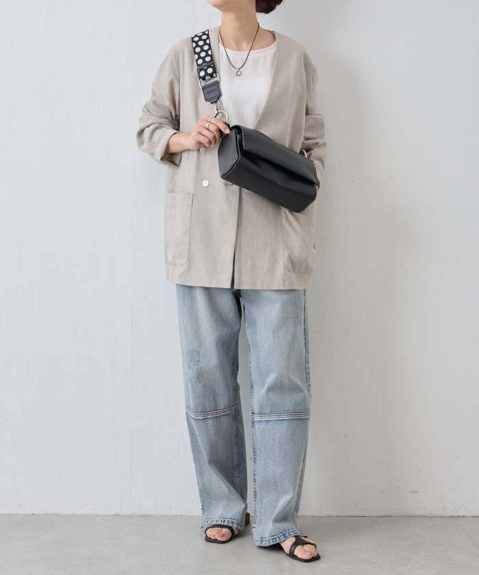 新品未開封ビアズリー　付け替え用ベルト　ブラックドット柄 ショルダーベルト(ドット)（その他）｜BEARDSLEY（ビアズリー