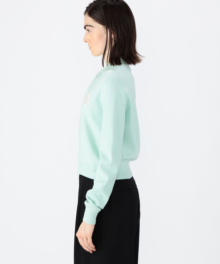 CABaN コットンカシミヤ パールロゴポロカーディガン(506876680 CABaN コットンカシミヤ パールロゴポロカーディガン(506876680