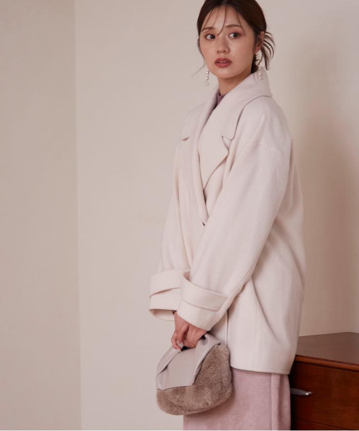 セール 50%OFF】ビッグカラーハーフコート 24AW(506590307