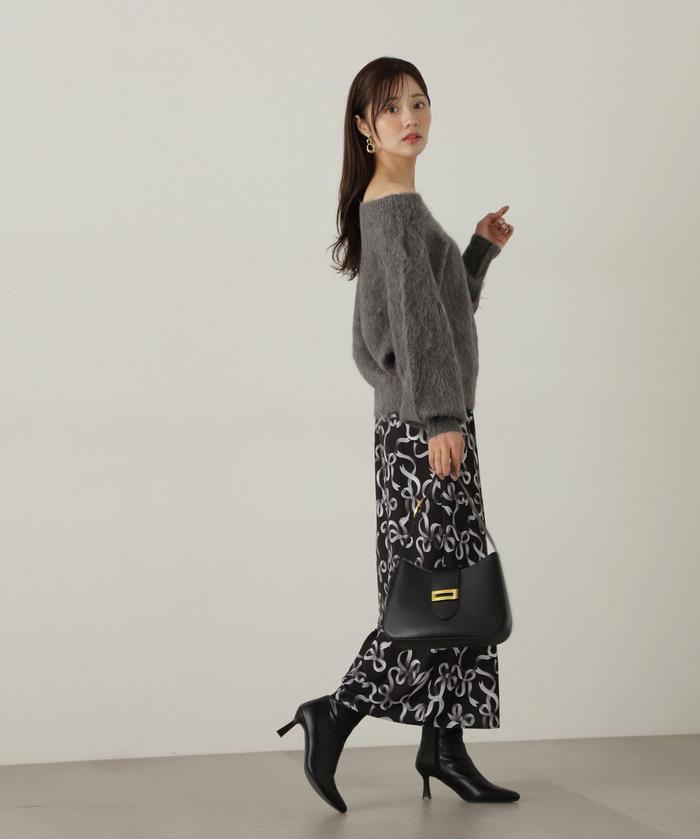 BODY LINE 花柄 リボン スカート セール70%OFF】リボン柄ナロースカート 24AW(506871669