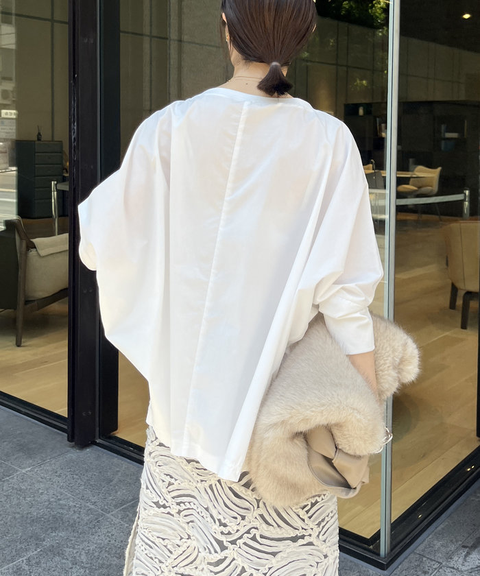 Dou Dou 新品、未使用のタグ付き　布帛切替ポンチョプルオーバー☆ セール 61%OFF】【DouDou】布帛切替ポンチョプルオーバー