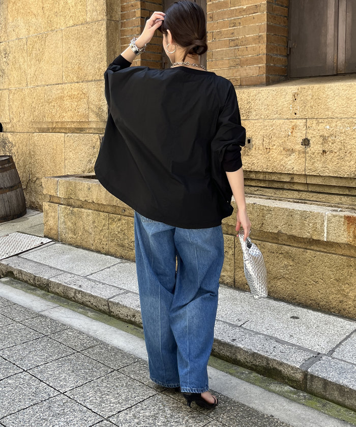 Dou Dou 新品、未使用のタグ付き　布帛切替ポンチョプルオーバー☆ セール 61%OFF】【DouDou】布帛切替ポンチョプルオーバー