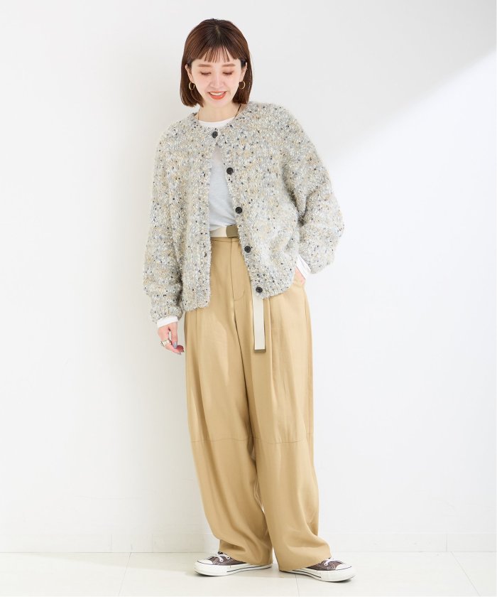 追加2》ポコポコヤーンミックス2WAYカーディガン(506878130) | ベーセーストック(B.C STOCK) - d fashion