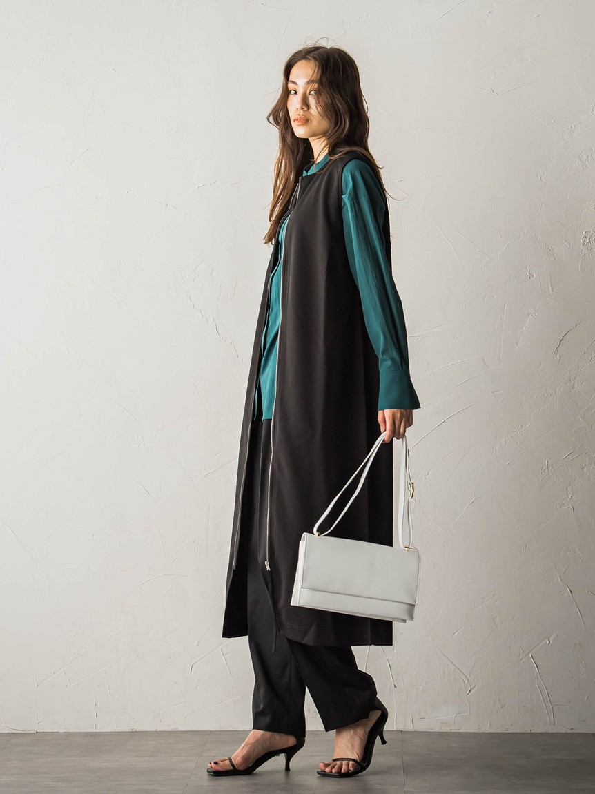 MAYSON GREY メイソングレイ テーラーカラーシアージレ ベスト 新色追加】シアー楊柳バックタックスキッパーブラウス≪手洗い