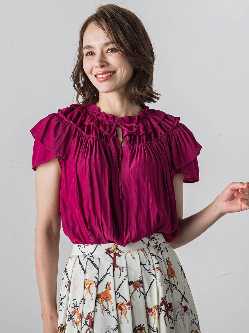 ビアッジョ ブルー トップス ブラウス　XL (美品) ビアッジョ ブルー トップス ブラウス XL (美品) - メルカリ