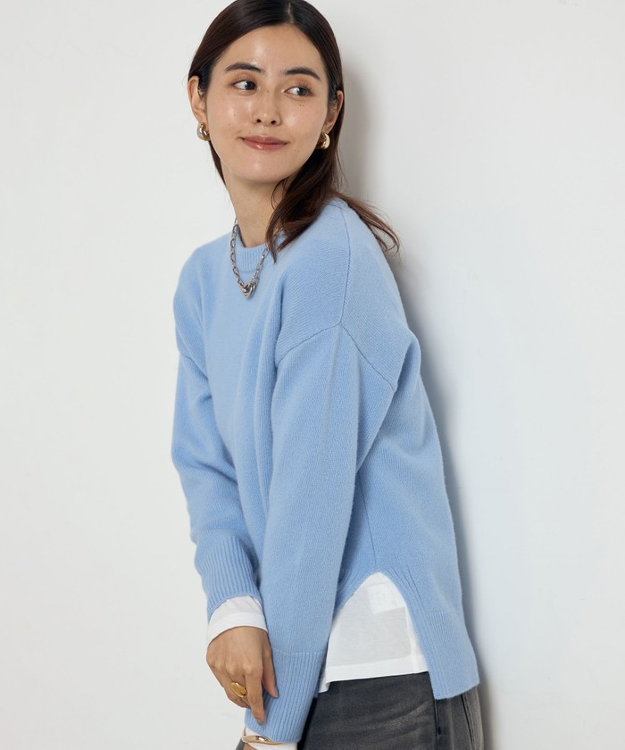 セール 20%OFF】紡毛クルーネックプルオーバーニット(506867096