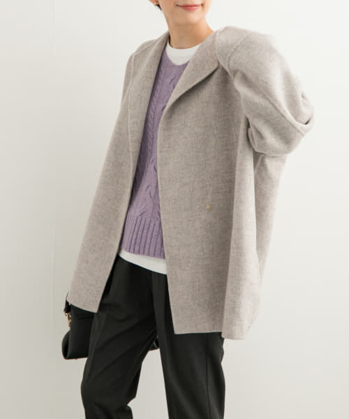 セール 20%OFF】ウールリバーミドルガウンコート(506879697 セール 20%OFF】ウールリバーミドルガウンコート(506879697