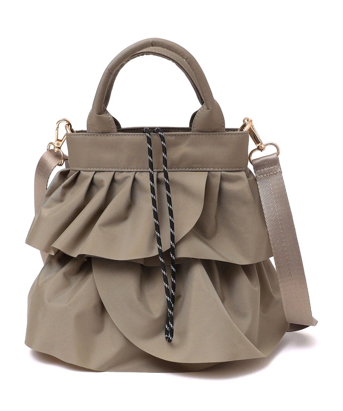 シップス SHIPS 2WAY ナイロン フリル ショルダー バッグ セール 30%OFF】【WEB限定】 2WAY ナイロン フリル ショルダー