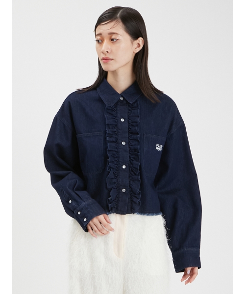 セール 30%OFF】ロゴ刺繍クロップドシャツ(506877909) | FURFUR