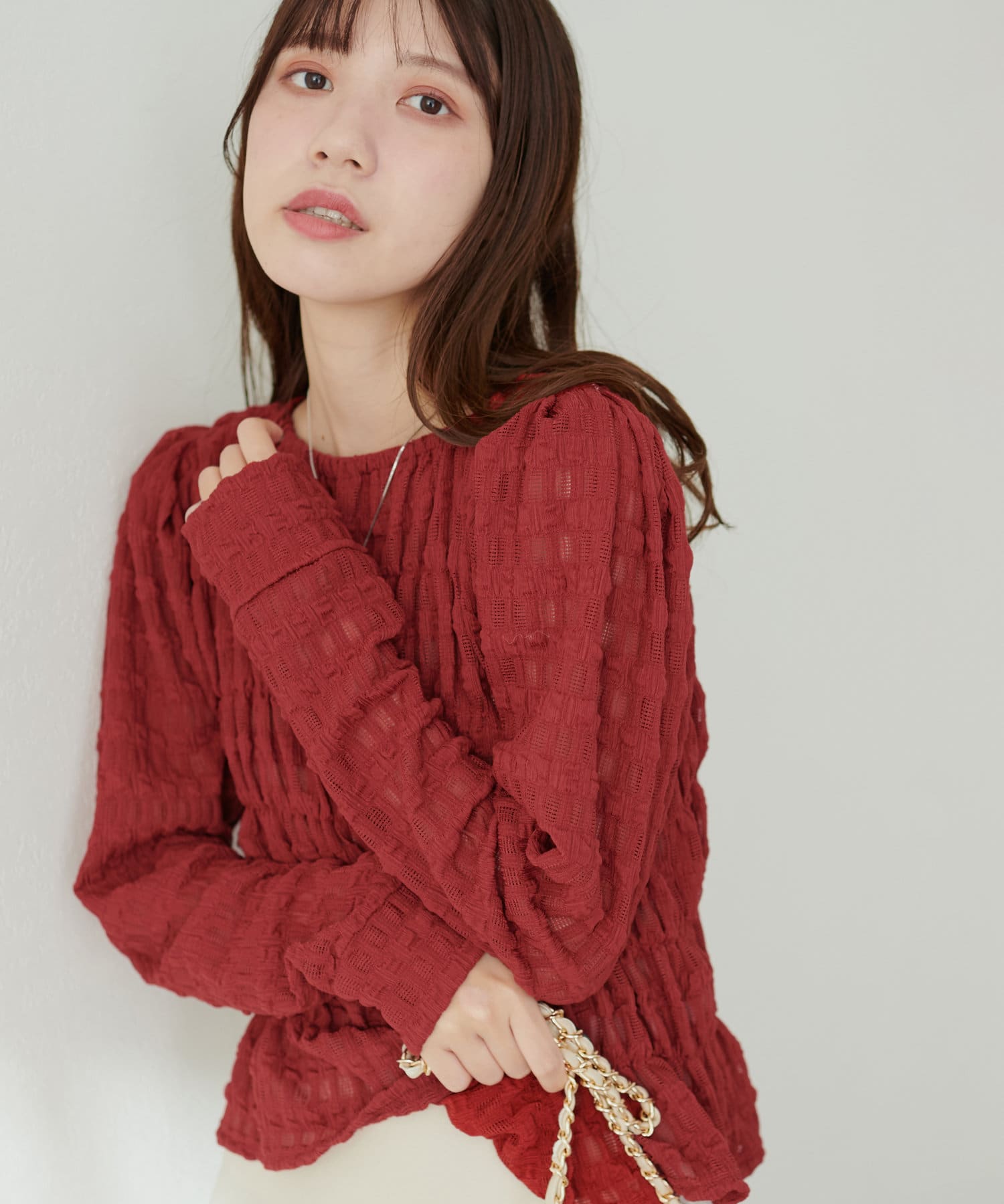 クーポン】【natural couture】シアーシャーリングトップス クーポン】【natural couture】シアーシャーリングトップス